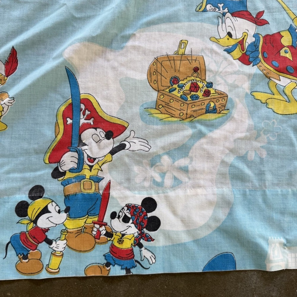 Vintage Disney Bed Sheet Frontierland Twin Mickey Minnie